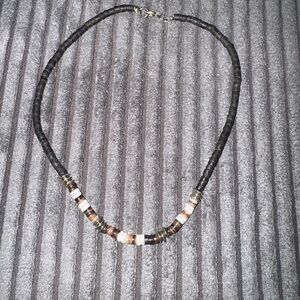 Elegant Black and Brown Beaded Necklace